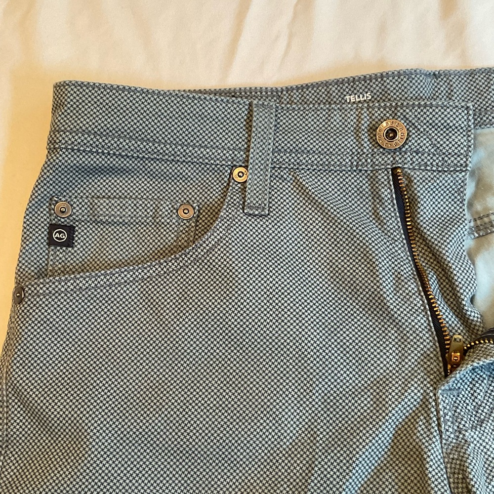 AG Adriano Goldschmied Black and White Patterned Pants
